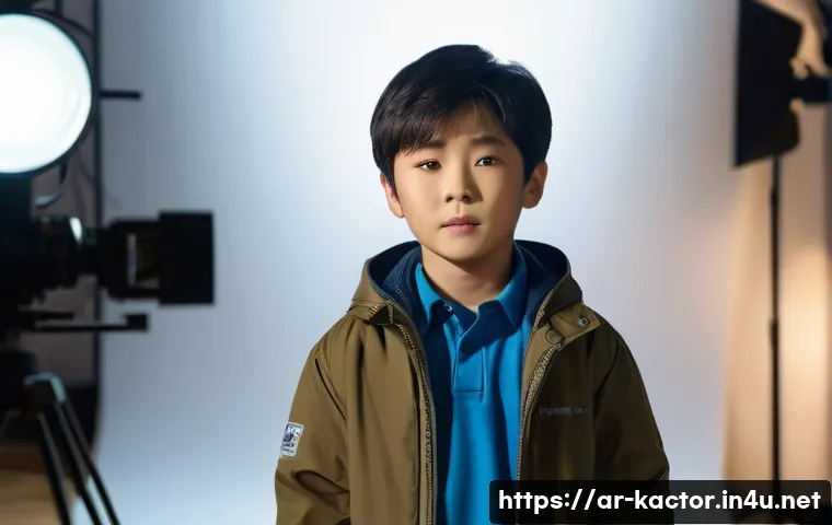 유승호 아역 시절 활동 - A young Korean boy actor around 8 years old, wearing modest, neat casual clothing and a light jacket...